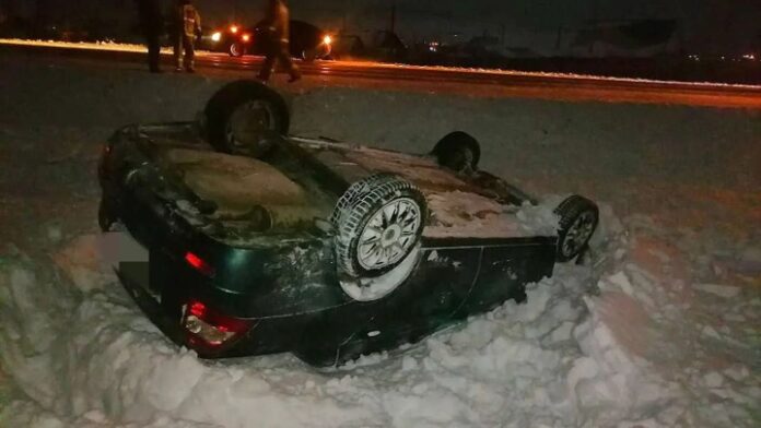 В Башкирии водитель на легковом автомобиле опрокинулся в кювет и погиб