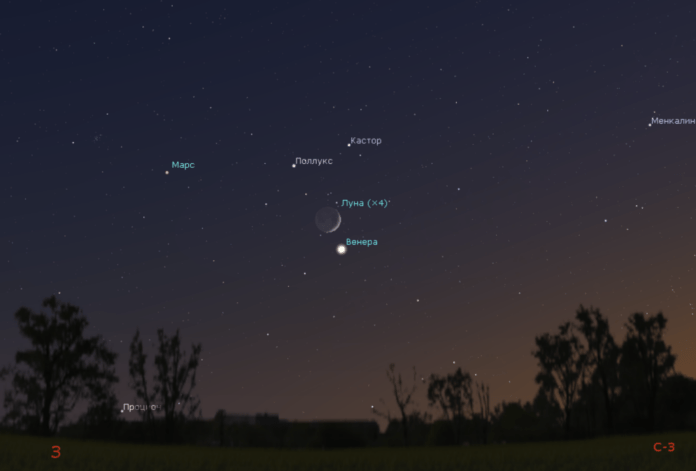 Редкое небесное соединение Венеры и Луны смогут увидеть жители Башкирии 23 мая