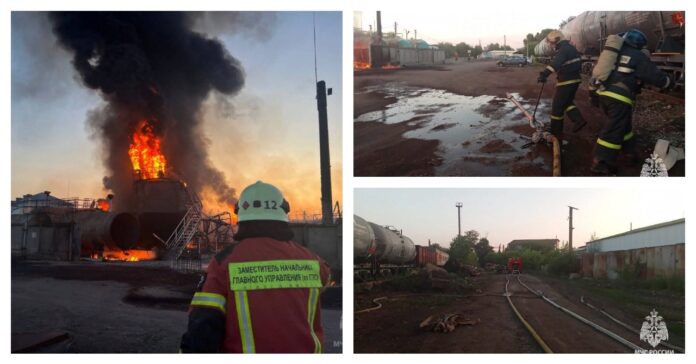 Роспотребнадзор не нашел превышения вредных веществ после пожара на складе ГСМ в Уфе