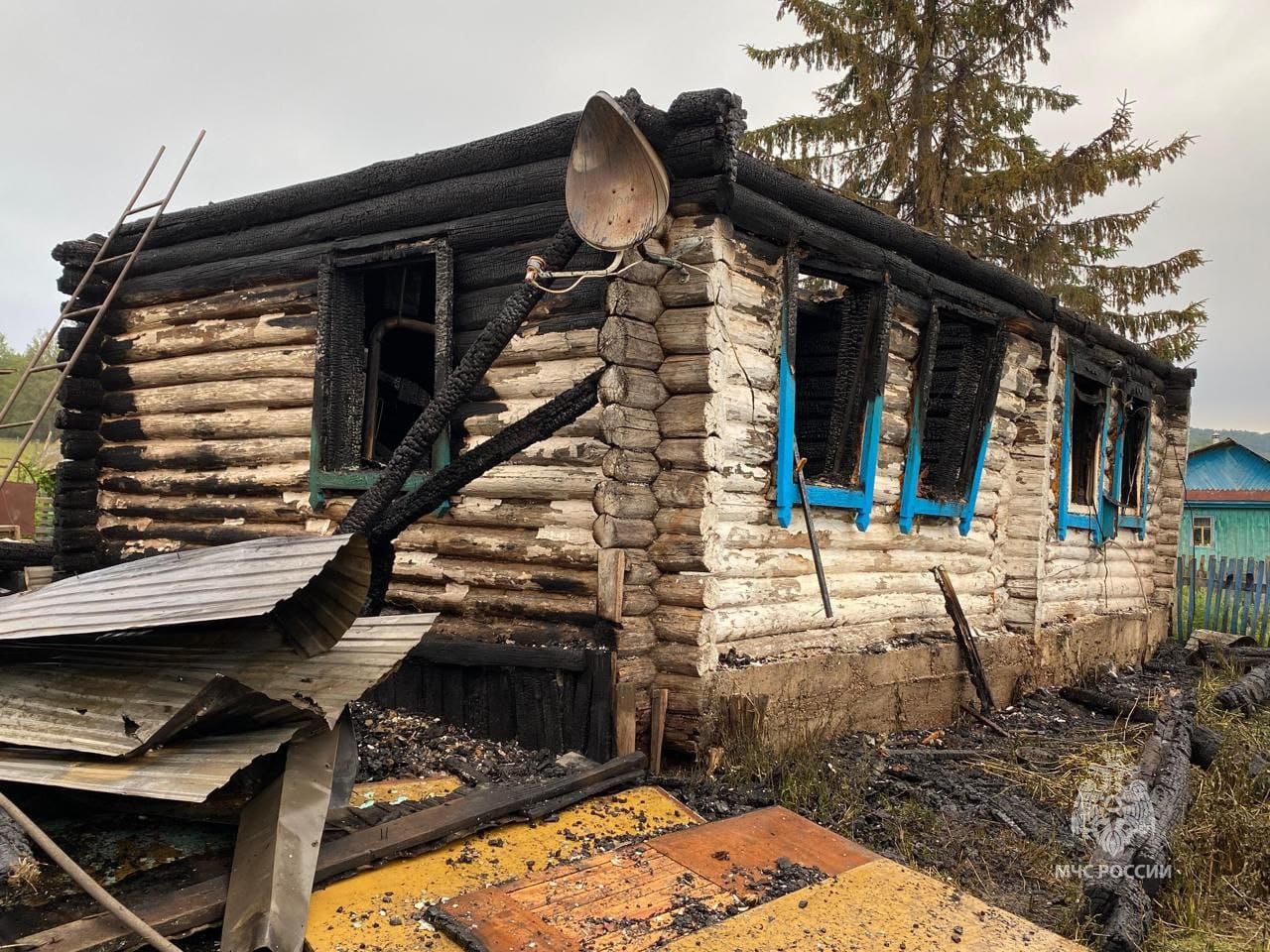 Фото пожара в деревне