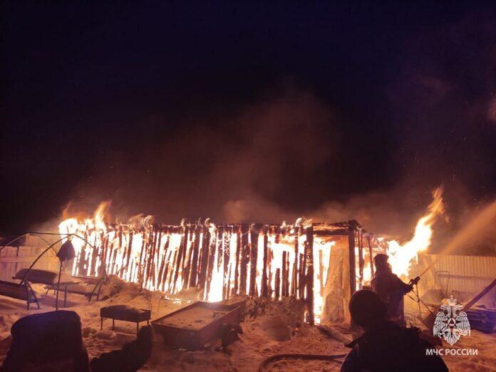 В Башкирии в пожаре в сарае сгорели животные