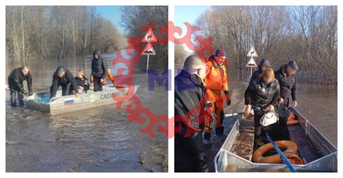 В Башкирии водитель и пассажиры улетевшей из-за паводка воды спасались на дереве